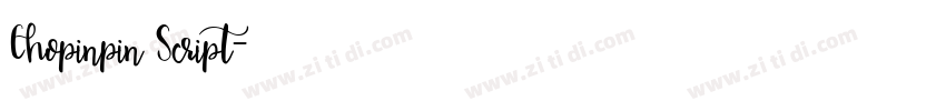 Chopinpin Script字体转换